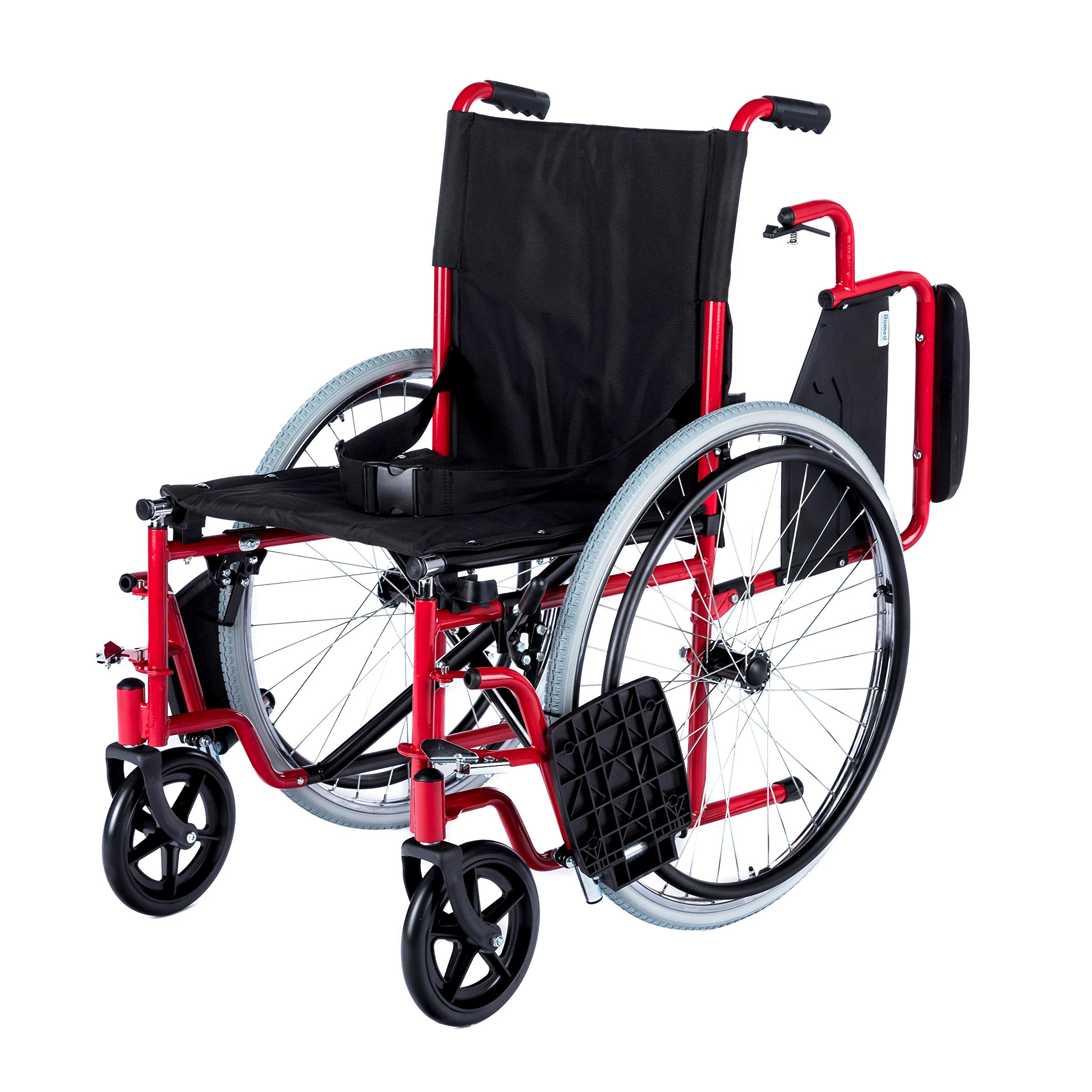 Manual Silla de Ruedas "Dynamic " Ancho Del Asiento 46cm Falt-Rollstuhl Plegable De - Rojo