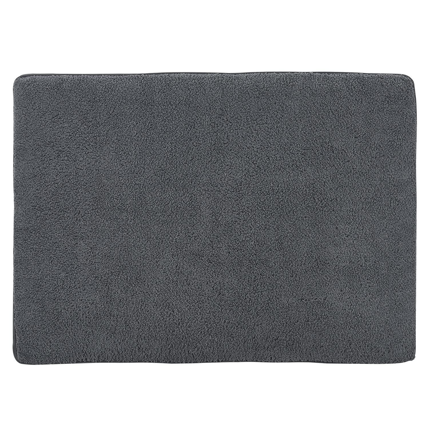 Juskys Hundebett Milow orthopädisch 112x81cm - flauschig & stabil - Bezug abnehmbar & waschbar - Hundekissen Hundematte für große Hunde - Grau