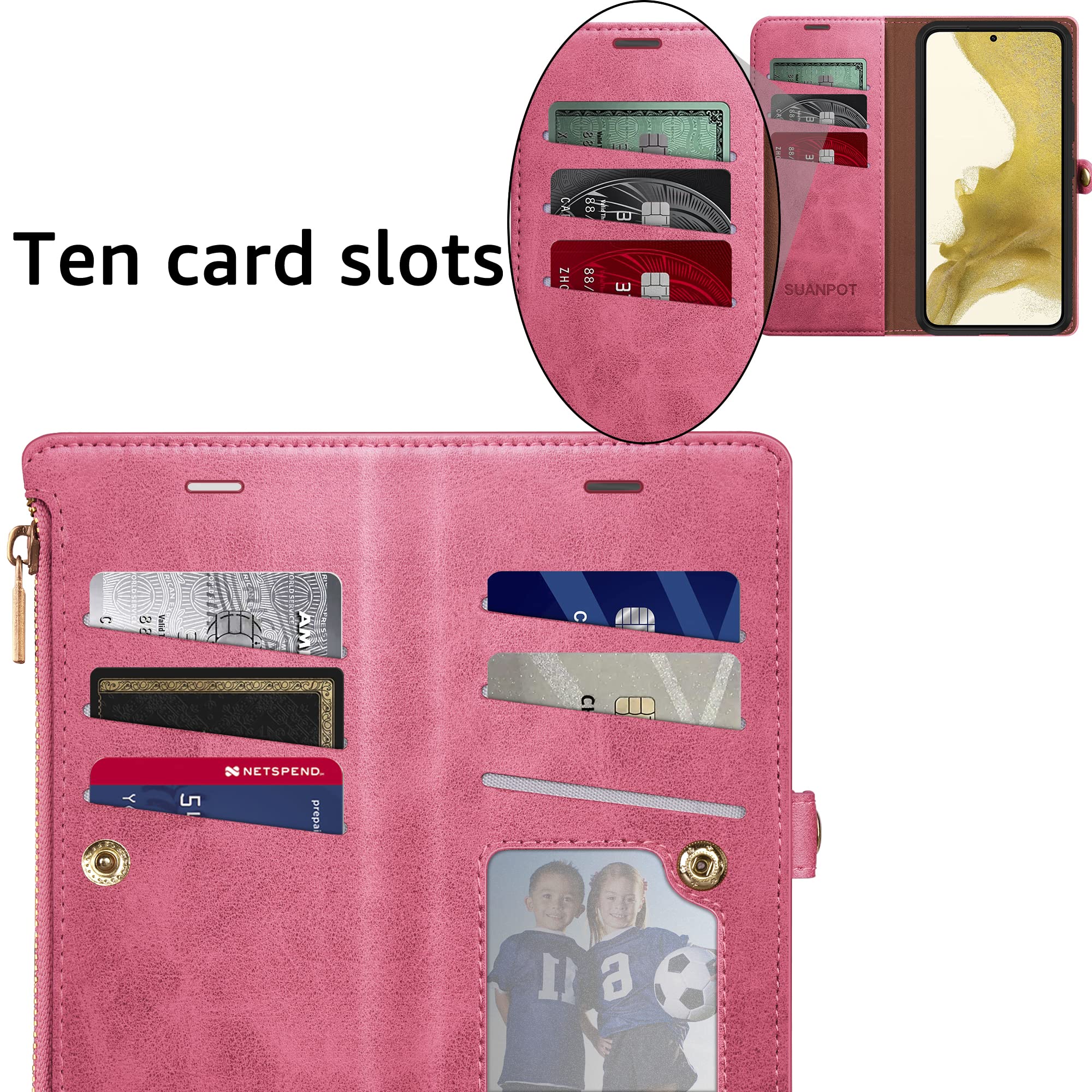 Amazon.com: SUANPOT for iPhone 14 6.1 inch Wallet case 【RFID