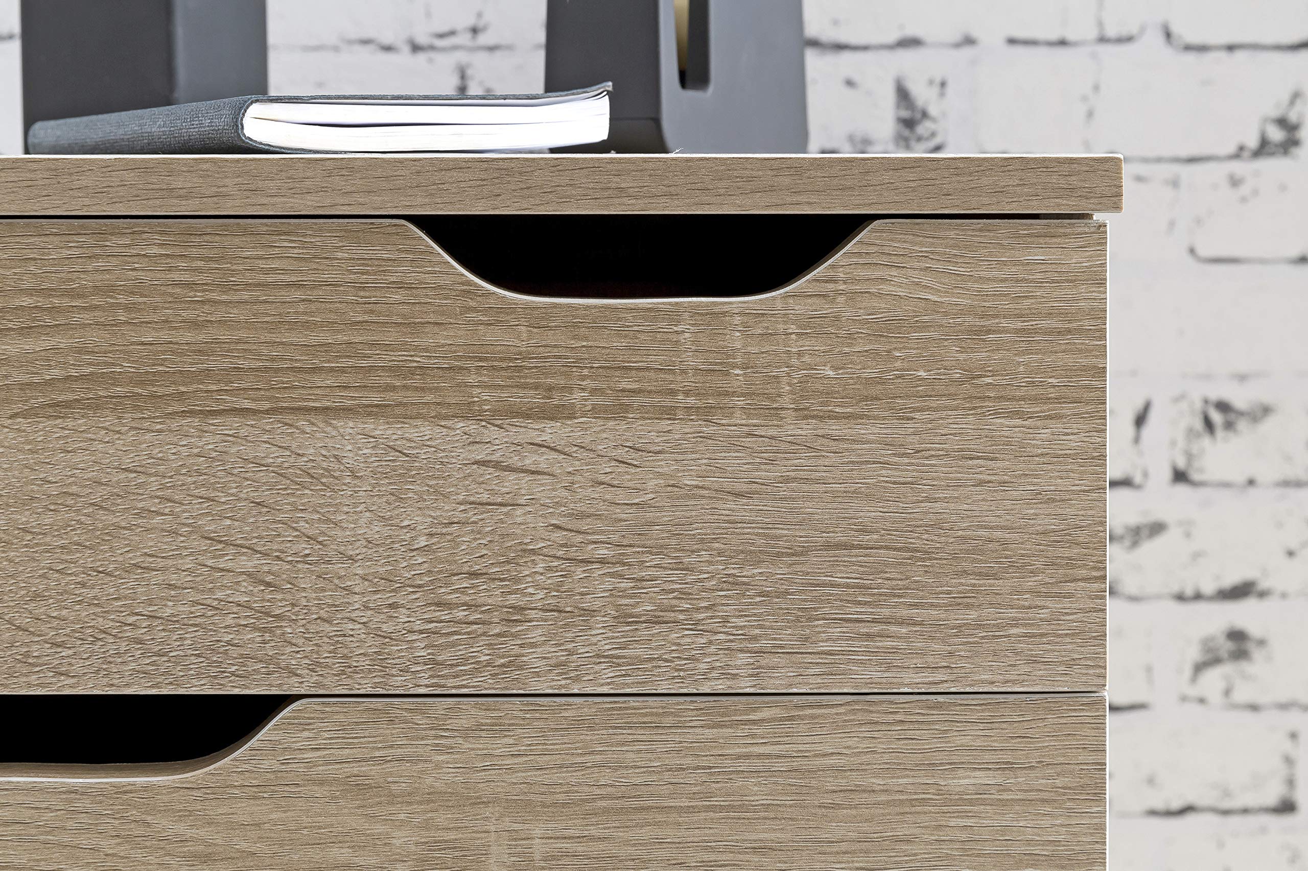 FineBuy Cassettiera con Ruote 40x40x60 cm Legno con 4 Cassetti | cassettiera da scrivania con ruote, cassettiera entra sotto la scrivania, cassettiera da ufficio moderna
