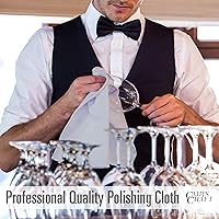 Vista 4 de CairnCloth - Paños grandes de microfibra para pulir cristalería (paquete de 2, gris)