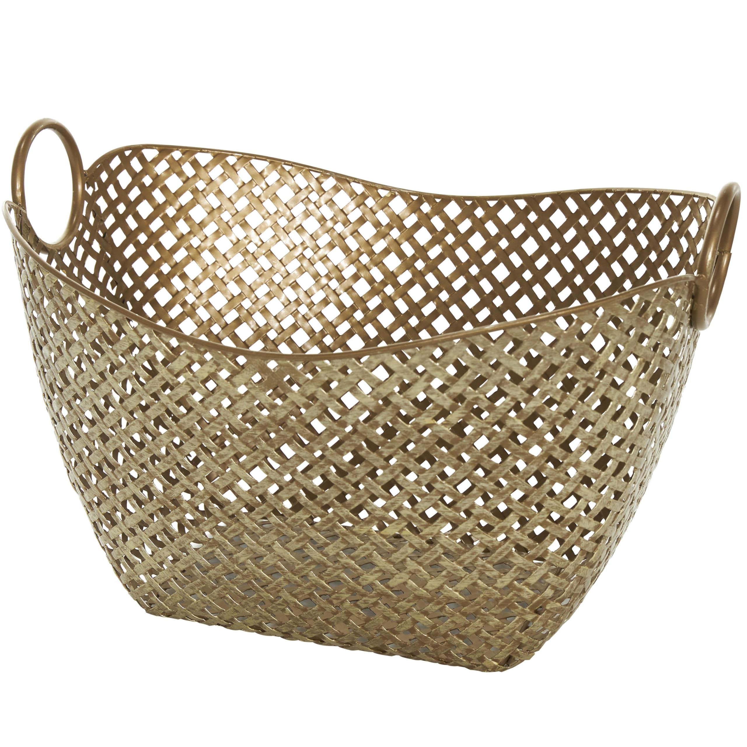 ゴールド金属製バスケット Amazon.com: Deco 79 Metal Handmade Decorative and Functional