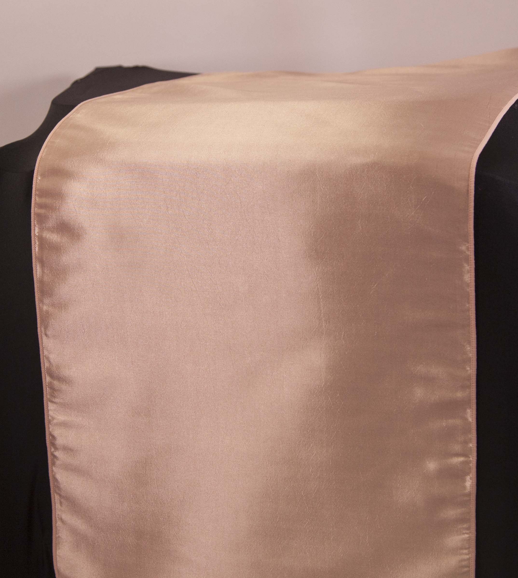 Taffeta Table Runners - Tableware - Wedding Decor Events - 48 Colours and Matching Sashes Available (Blush Pink)