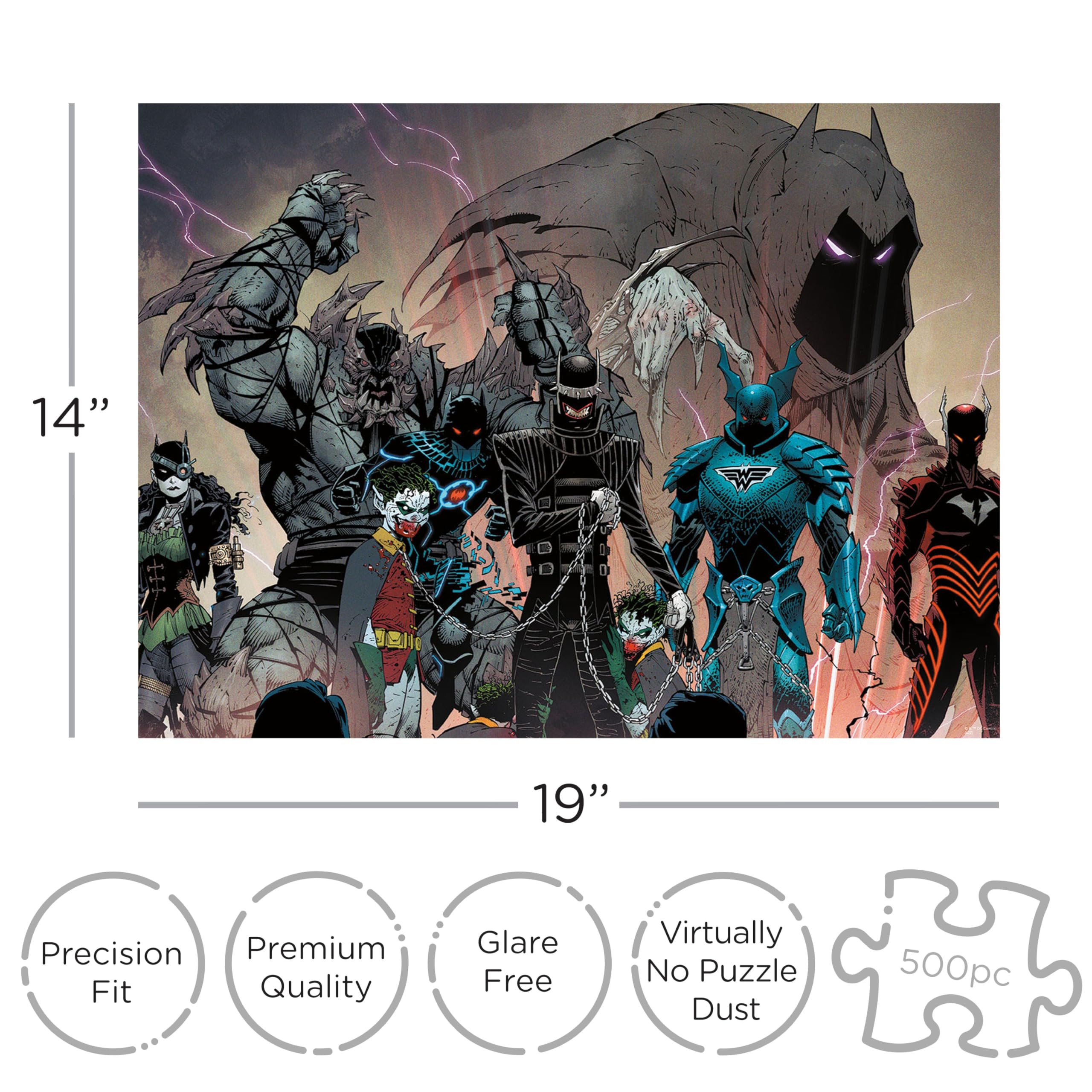 AQUARIUS The Dark Knight Movie Art Vuzzle (300 Piece Jigsaw Puzzle) - Glare Free - Precision Fit - Officially Licensed The Dark Knight Movie Merchandise & Collectibles - 8.5 x 11.5 in