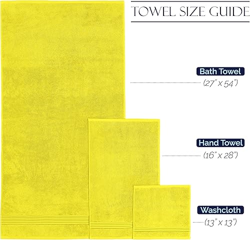 Miniatura 3 de Elegant Comfort Juego de 6 toallas de algodón de alta calidad, incluye 2 toallas faciales, 2 toallas de mano y 2 toallas de baño, 100% algodón
