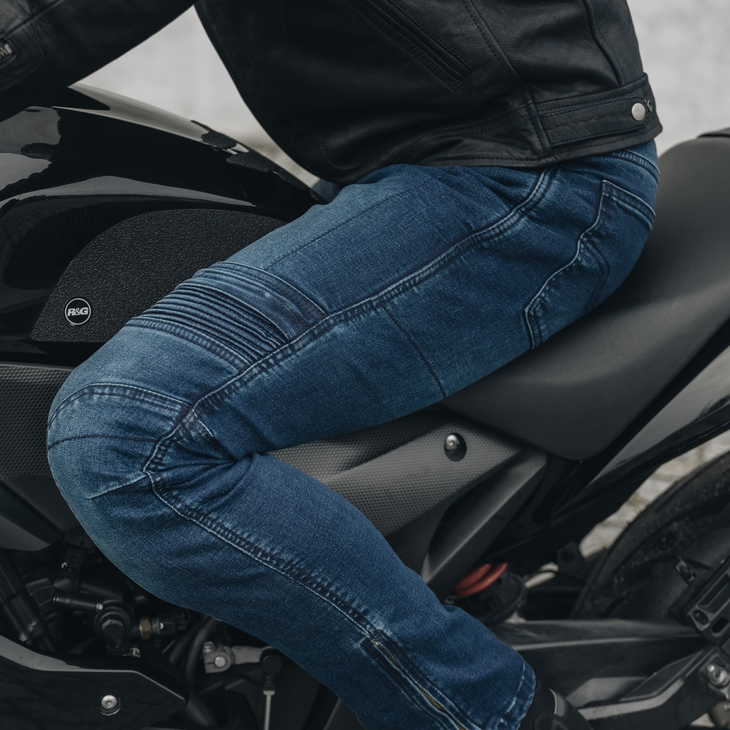 OZONE MOTO Hornet II Motorradjeans Motorradhose Herren | Aramidfaser Futter | Knieprotektoren | Flexible Einsätze | Slim Fit