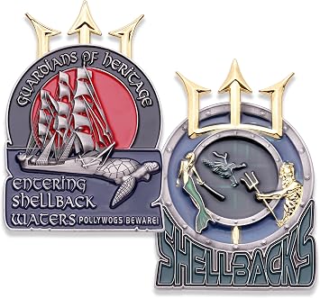 Shellback Challenge Coin - Unreal Military Shellbacks Coin - Designed by Military Veterans