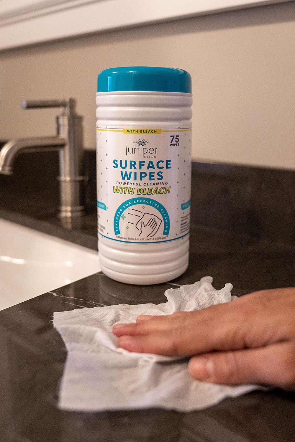 Juniper CLEAN 1 Pack Surface Cleaning Wipes with Bleach