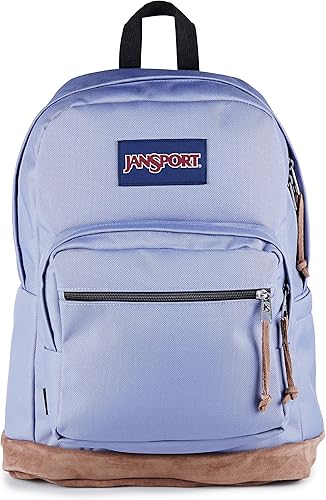 Vista 19 de JanSport Right Pack - Mochila para viajes, trabajo o portátil con parte inferior de piel de gamuza y bolsillo para botella de agua, color rosa Rosa