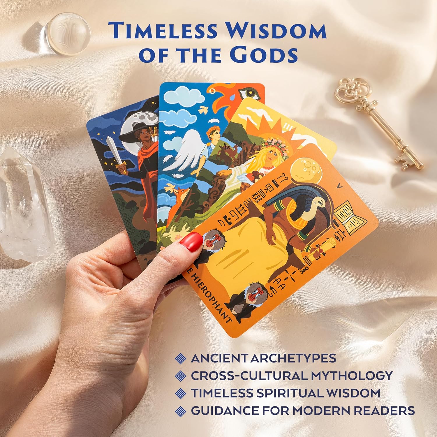 Wyspell Tarot Cards: Pantheon Tarot Deck with Guide Book - Unique Card Deck for Beginners - Modern Fortune Telling Cards - Image 6