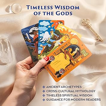 Wyspell Tarot Cards: Pantheon Tarot Deck with Guide Book - Unique Card Deck for Beginners - Modern Fortune Telling Cards