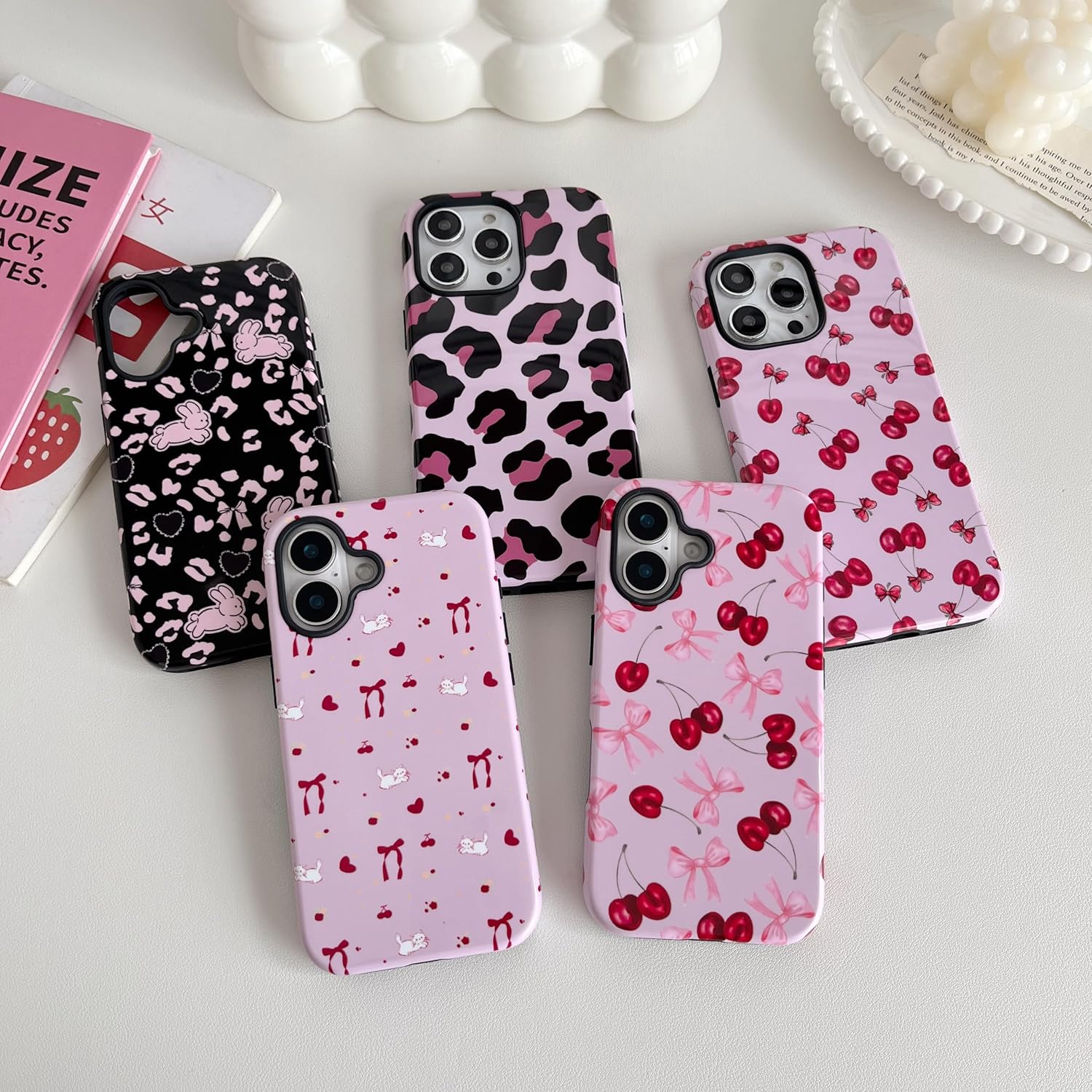 DEFBSC Case for iPhone 16 Plus, Cute Pink Leopard Print Aesthetic Trendy Pattern for Women Girls Slim Durable Bumper Shockproof for iPhone 16 Plus Case, Cheetah/Glossy - Image 6