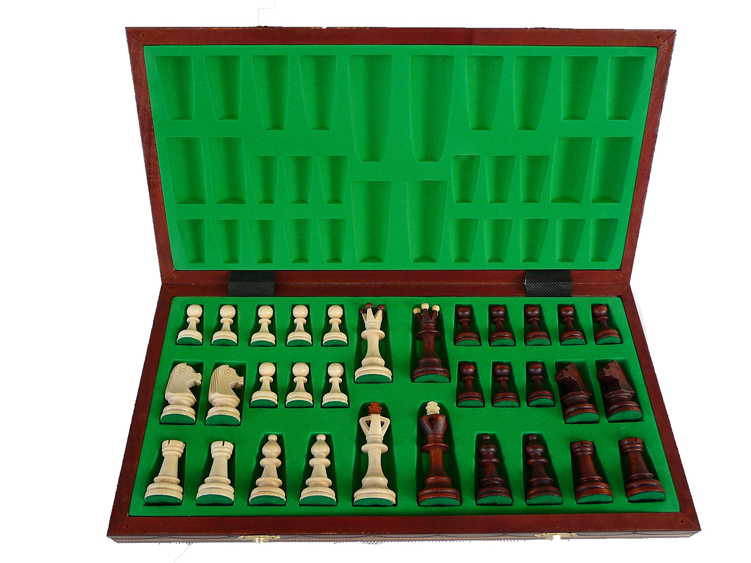 Jeu d'échecs en Bois Senator 40 x 40 cm - Plateau d'échecs en Bois de Haute qualité - Ensemble de Jeu d'échecs Pliable - Ensemble de Jeu d'échecs avec pièces - Fait Main