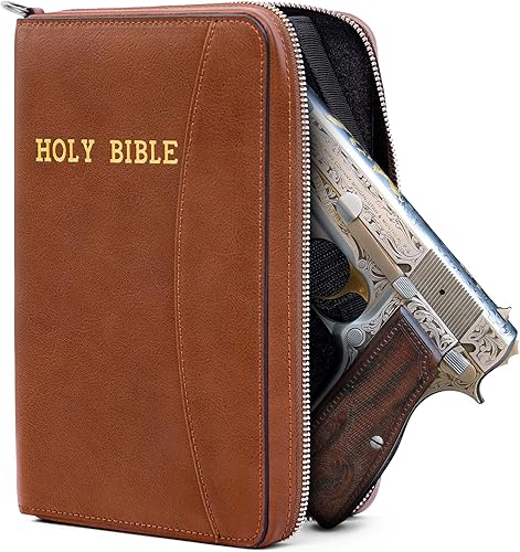 Miniatura 1 de AmazingLife Funda de cuero de calidad para pistola oculta con cierre YKK para pistolas subcompactas, almacenamiento o transporte
