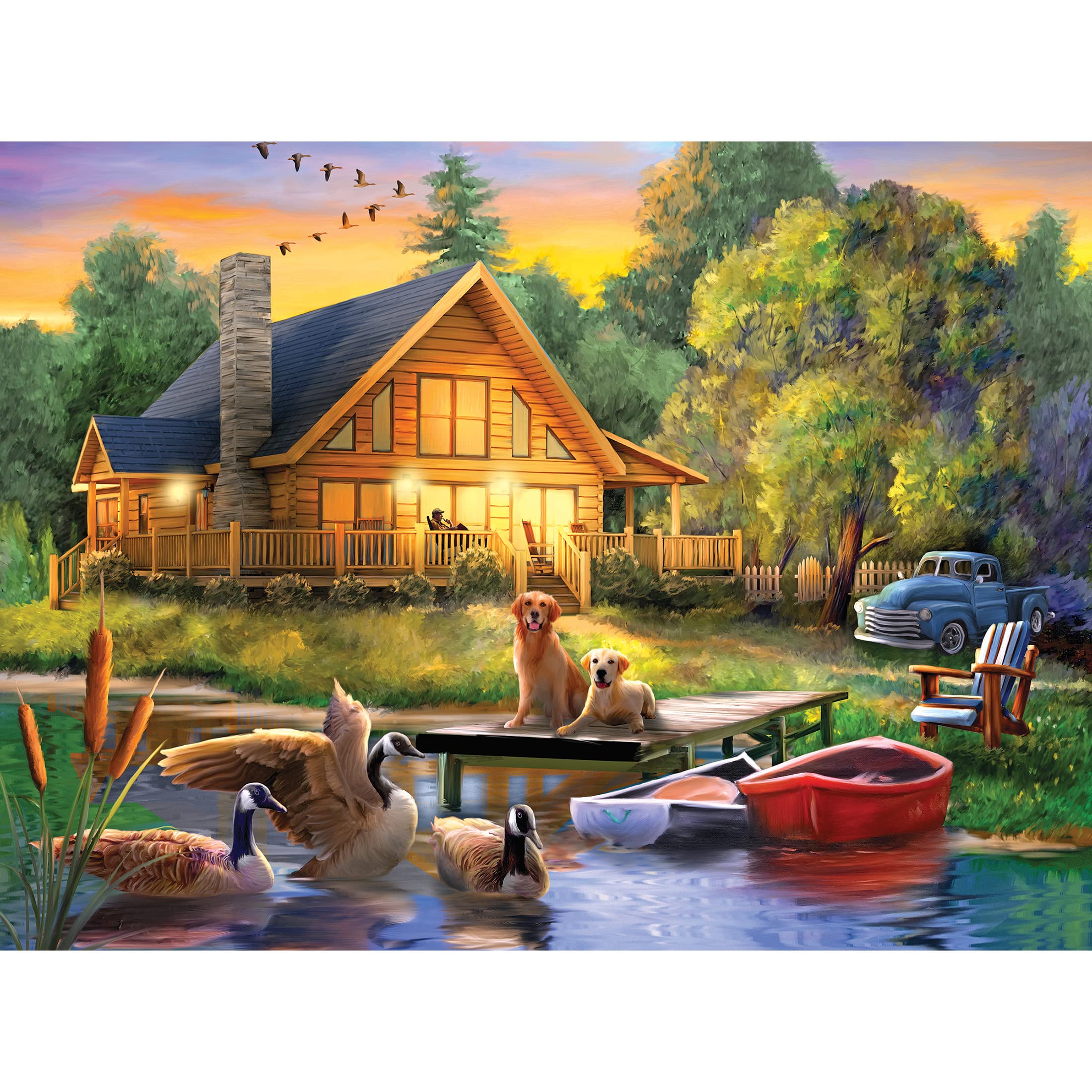 RoseArtKodak Premium - Guardians of The Lake - 550 Piece Jigsaw Puzzle for Adults