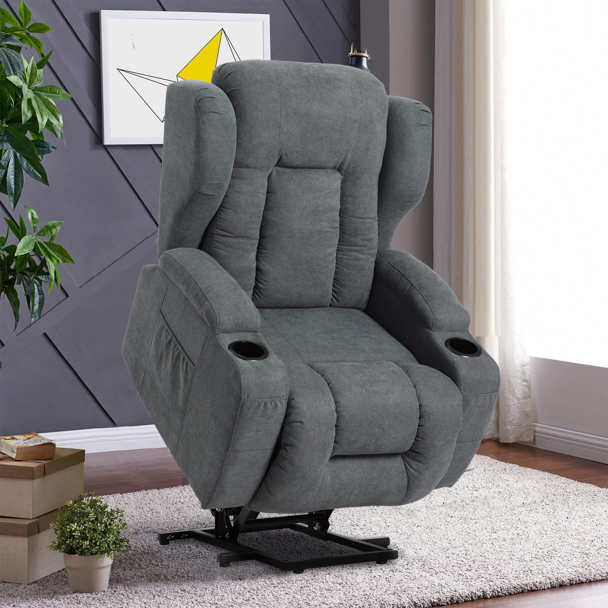 Buy BINGTOO Power Lift Recliner Chair with Massage and Heat, Electric Recliners for Elderly