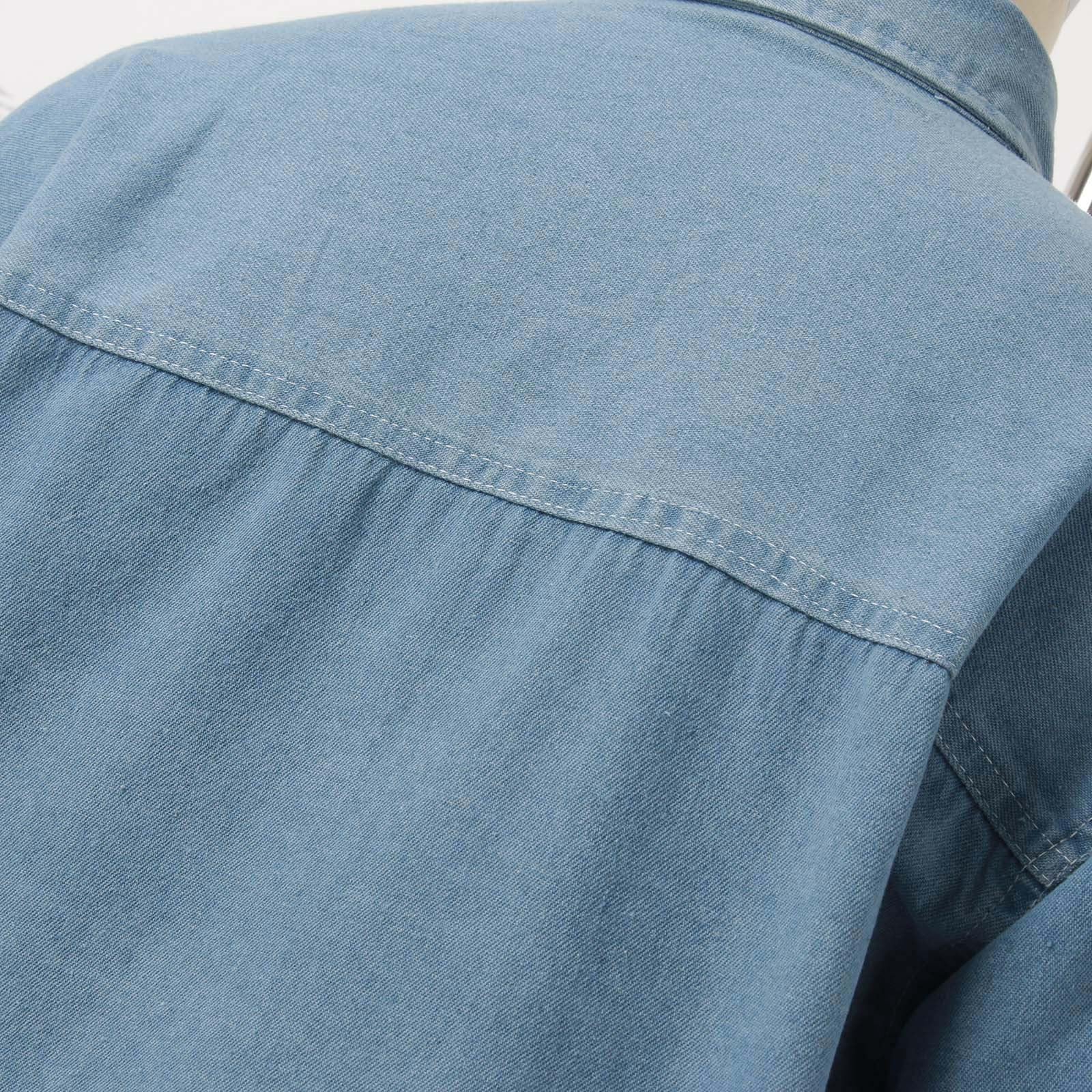 Chemise en jean pour femme - Chemise western - Tunique - Manches longues - Boutonnée - Hauts pour femme - Décontracté et élégant - Chemise en jean - Chemise en jean - Chemise en denim