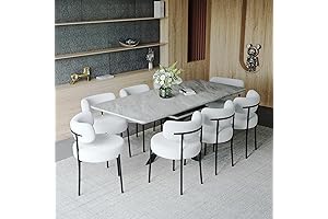 Stunning Dining Table Set: Accommodating 8-10 Guests with Sophisticated Flair