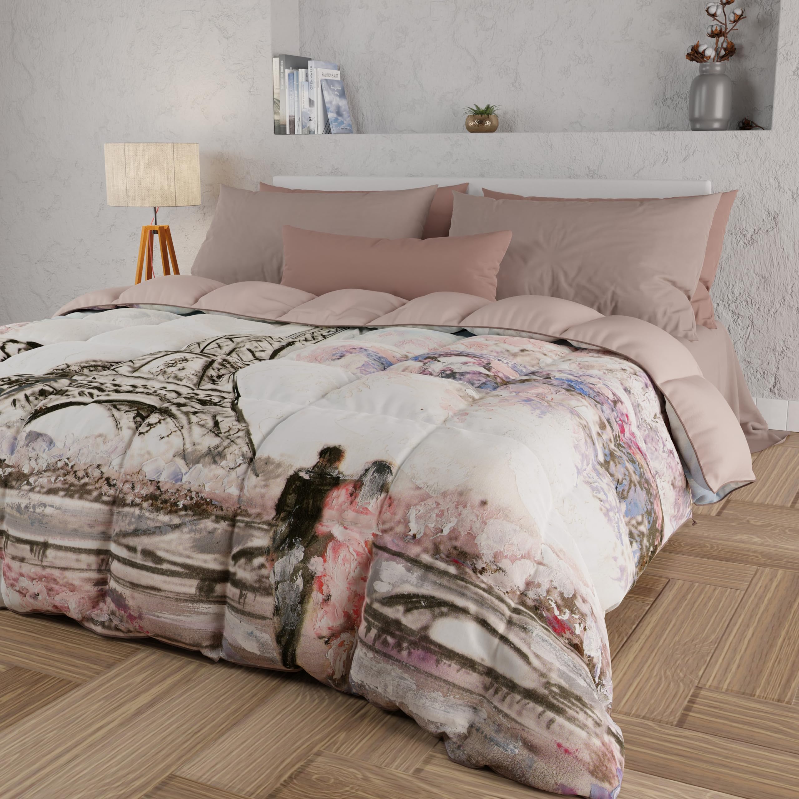 ROOM99 Feel Elegante Sprei in Beige, 220 x 240 cm, Veelzijdige Woondeken als Bedsprei of Banksprei, Quilt, Stijl, Ideaal als Fluwelen Deken