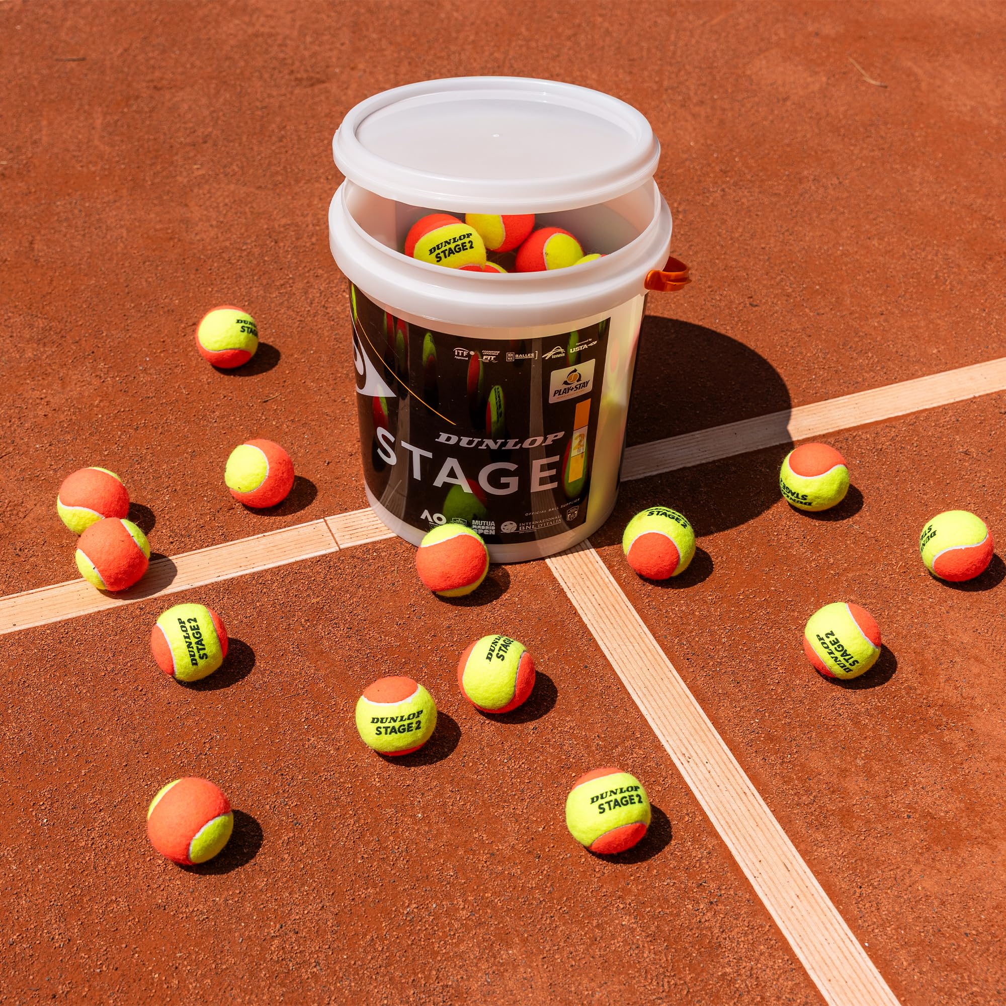 DUNLOP Pallina da tennis Stage 2 Arancione - per principianti e bambini sul campo medio