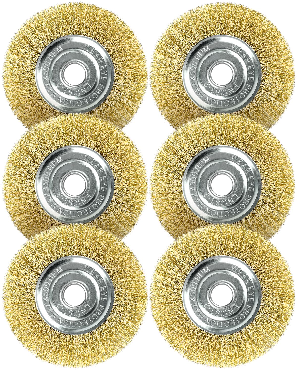 RAC814 Replacement Wire Brush for Ryobi Patio Cleaner, 115mm Wire Wheel Brush for RY18PCA-0, OPC1800, OPC1815, EFB 400/401, Durable Metal Brush for Patio, Block Paving & Joint Weed Cleaning (6) — image 1