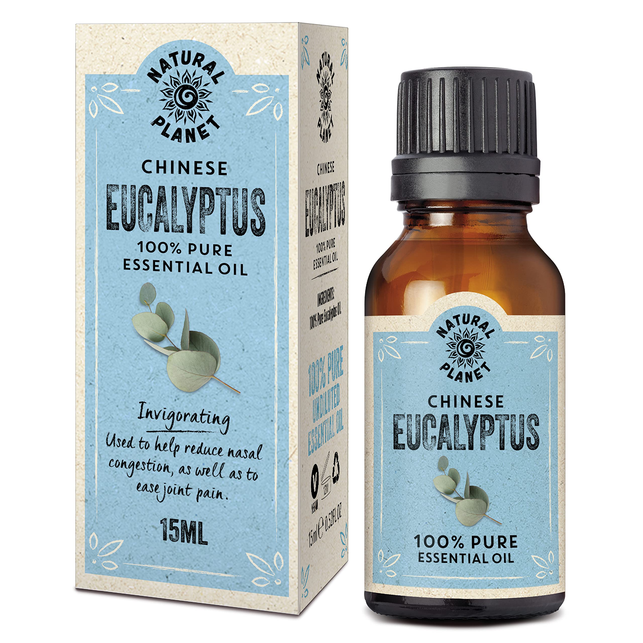 Eucalyptus Essential Oil 15ML Natural 100% Pure & Undiluted Therapeutic Grade, Cruelty Free