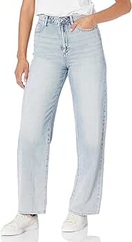 パンツ archive \"ARMANI JEANS\" Wide Denim Low rise boyfriend jeans in denim with tears | Armani Exchange