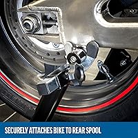 Vista 9 de Soportes de elevación para motocicleta con ruedas Dolly, horquilla delantera y accesorios de elevación de carrete trasero, compatibles con Suzuki