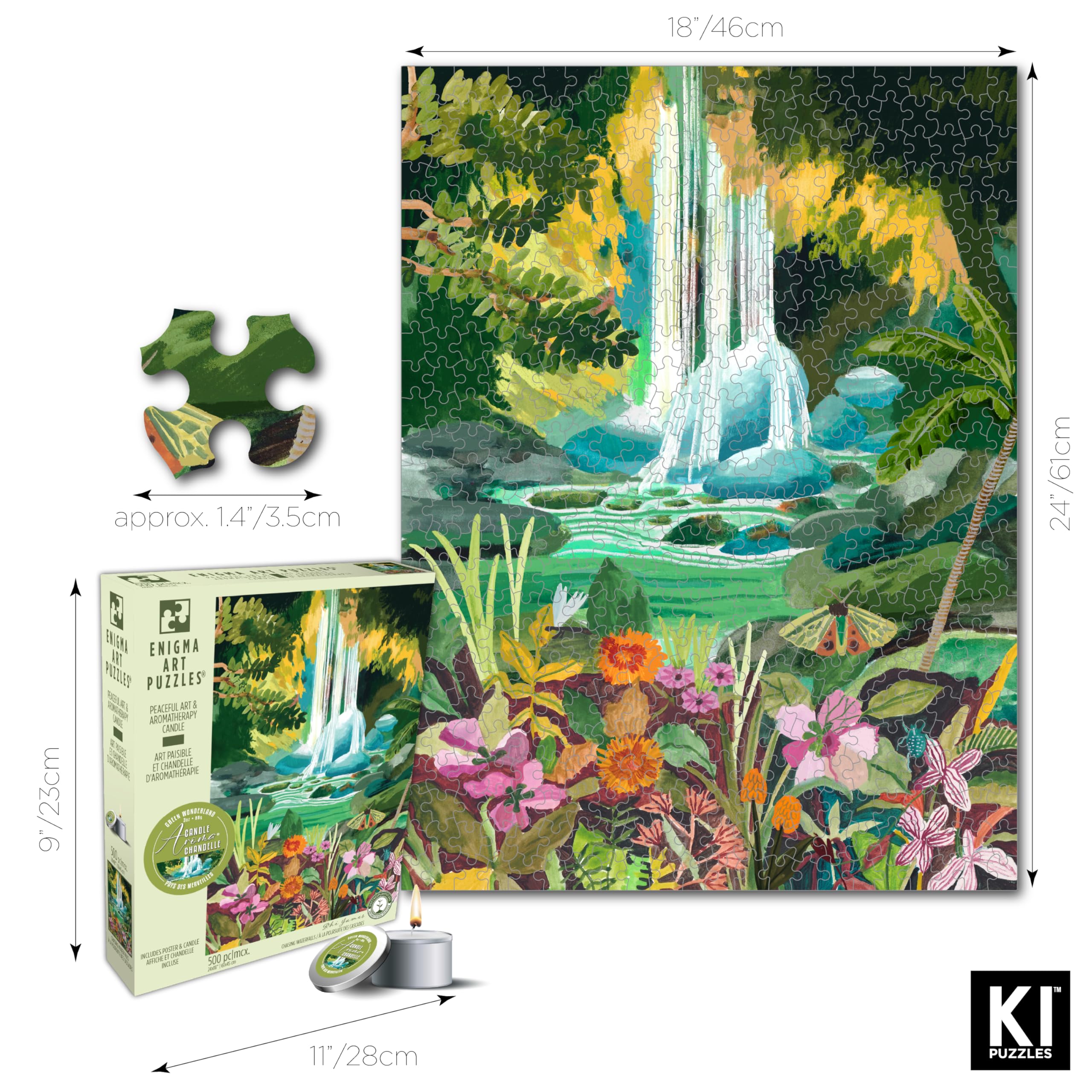 KI Puzzles 500-Piece Jigsaw Puzzle - Aromatherapy Blueboard KI Puzzles 500-Piece Jigsaw Puzzle - Aromatherapy Blueboard