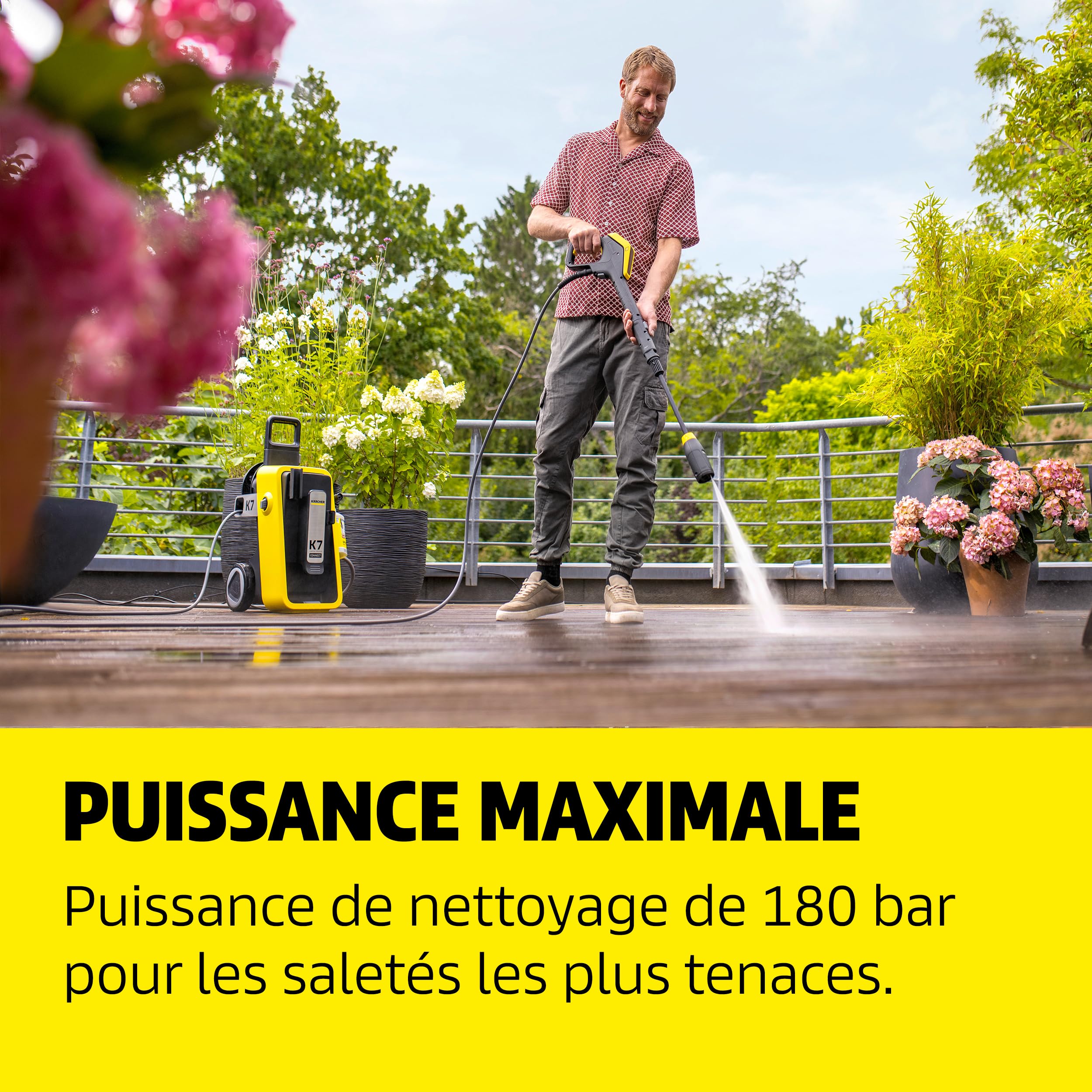 Kärcher Nettoyeur Haute Pression K 7 Comfort Premium Connect Home, Pression Max. 180 Bar, débit : 600 l/h, Surface : 60 m²/h, Enrouleur de Flexible, contrôle Via Application, Home Kit