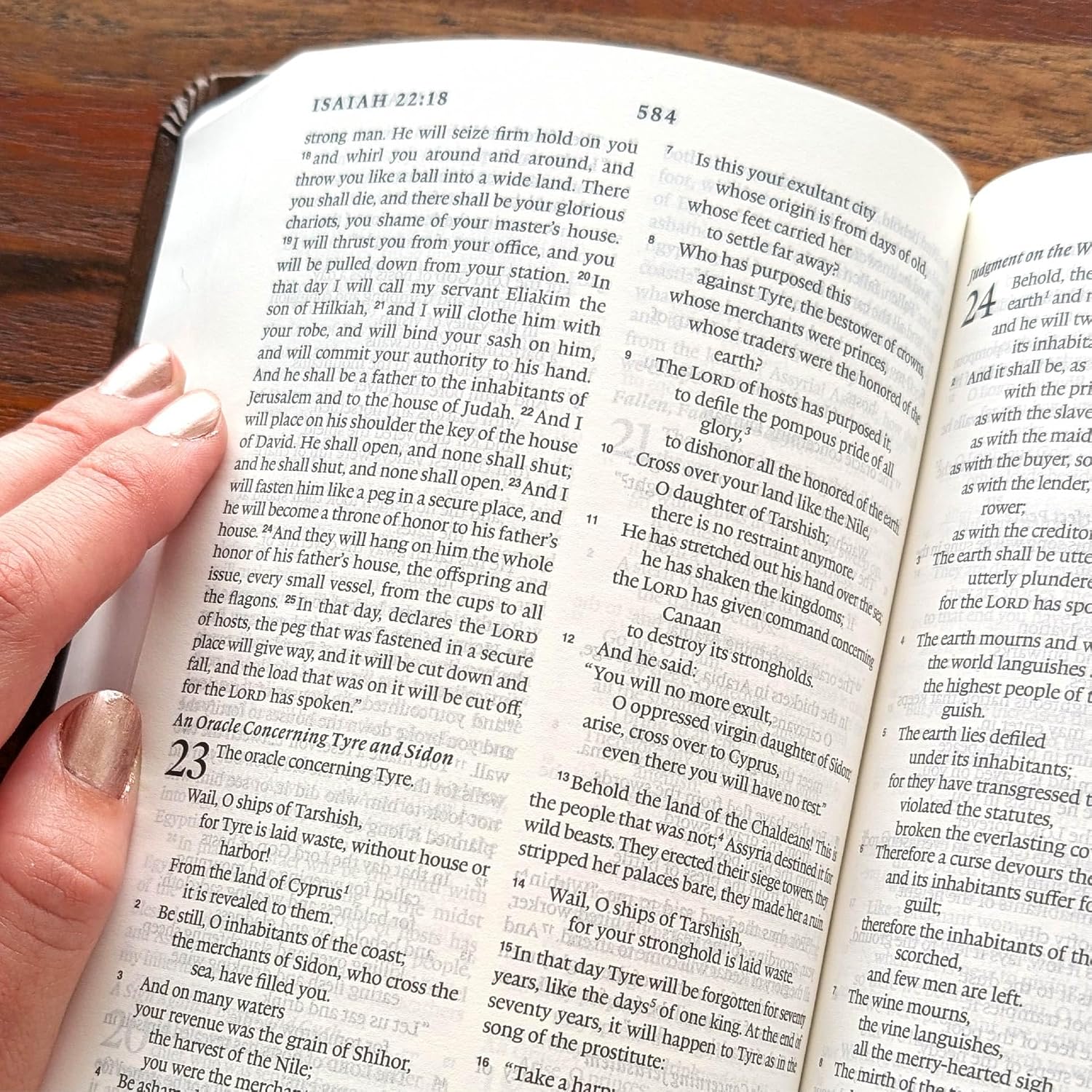 Personalized ESV Premium Gift Bible – Brown TruTone Faux Leather | Custom Gold Foil Name | English Standard Version | Compact Double-Column Bible, 8.5 pt Font, Gift Edition (Butterfly Only)