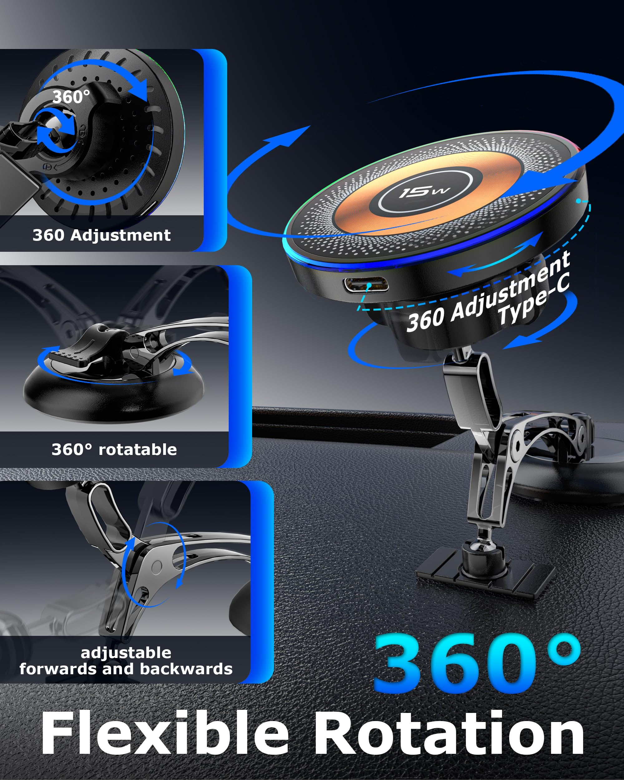 ZBF Mag-Safes - Supporto magnetico per auto, supporto magnetico per cellulare, compatibile con tutti gli smartphone 16, 15, 14, 13, 12 (ricarica aggiornata)