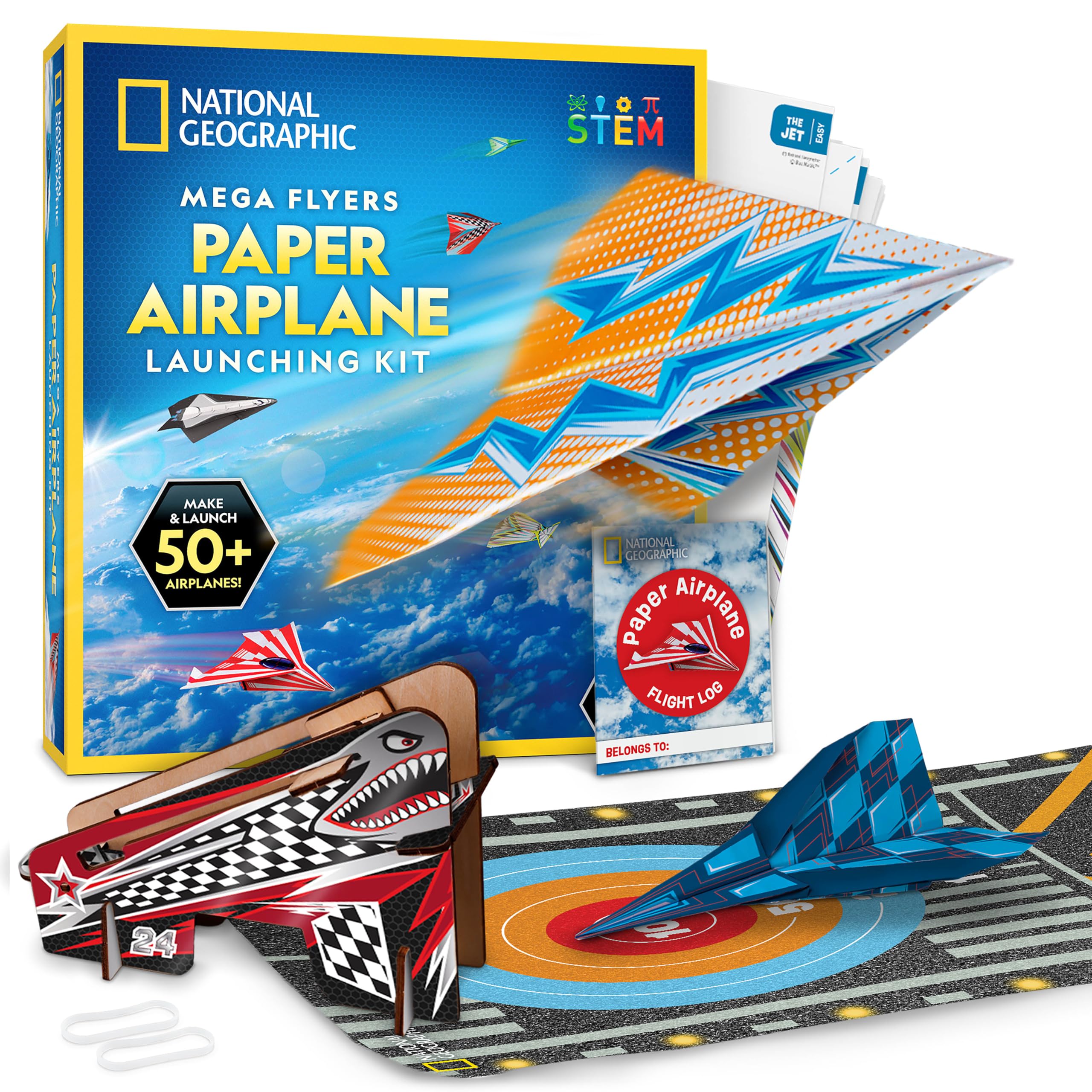 National Geographic Paper Airplane Book Kit for Kids Ages 6-12