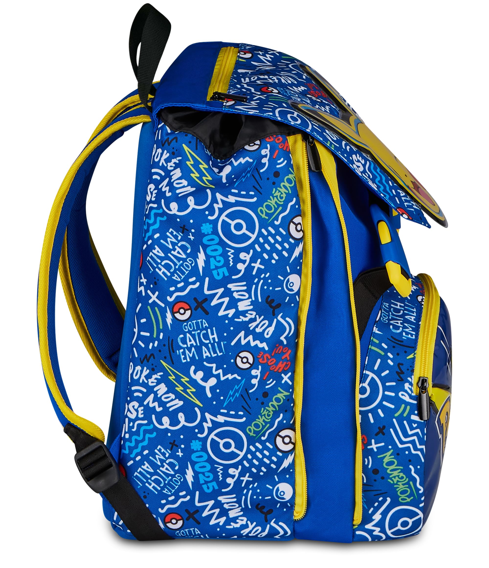 Seven Zaino Scuola Estensibile Big Pokemon, Blu, 24L, Espandibile tramite zip, Tasca frontale, Tasca laterale portaborraccia, Scuola elementare, Bambino, Bambina