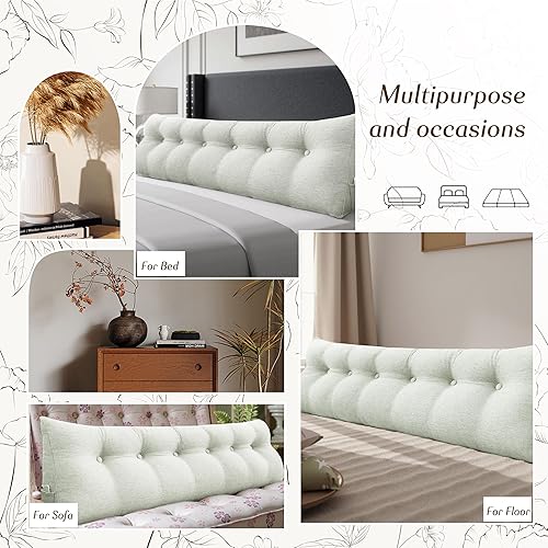 Vista 5 de Almohada de cuña para cabecero, almohada triangular para cabecero, almohada de cuña para sentarse en la cama, soporte de posicionamiento