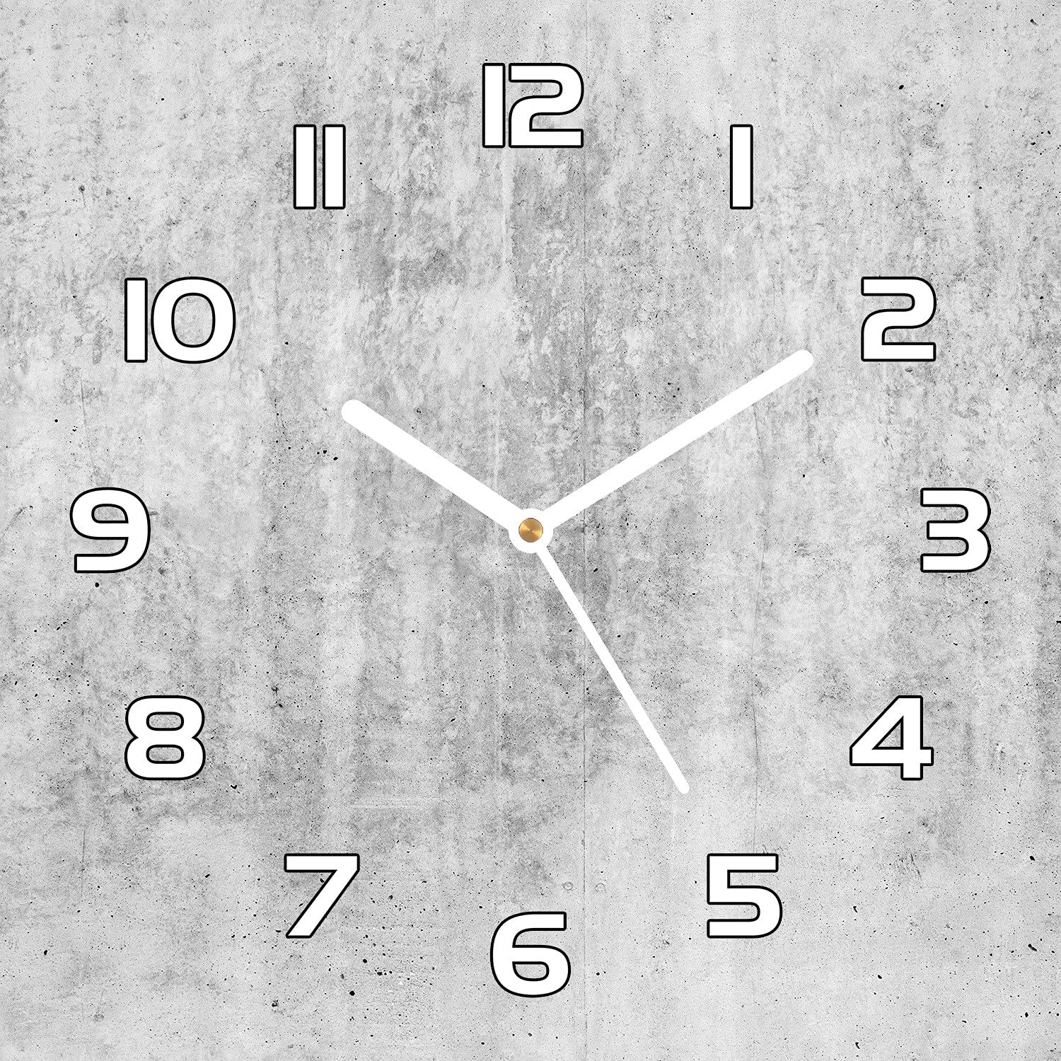 Horloge en verre béton 30x30 cm pour sublimer votre cuisine
