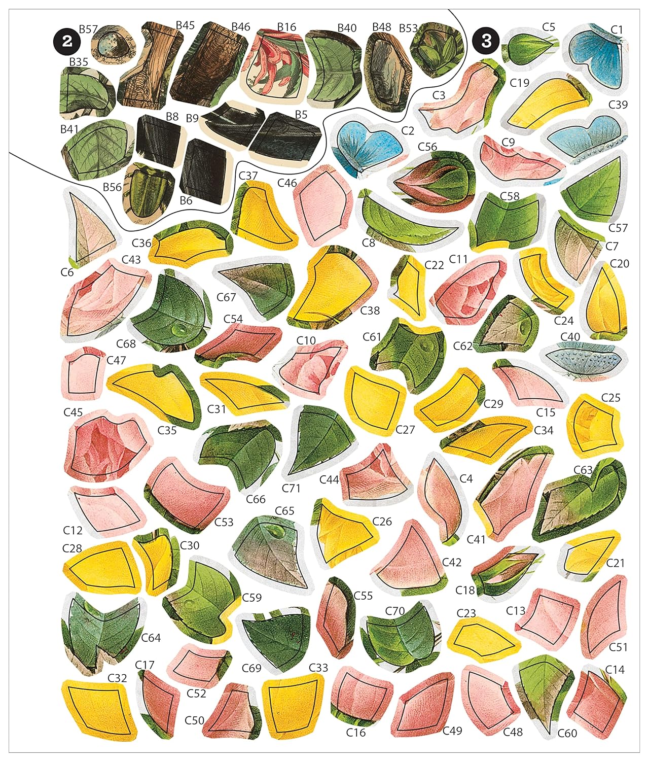 Brain Games - Sticker by Number - Vintage: Flowers (28 Images to Sticker) - Image 4