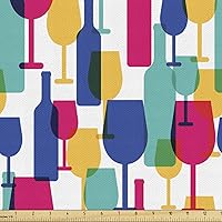 Vista 21 de Lunarable The Yard, tela de mariposa de The Yard, colorido patrón de insectos con alas para primavera, diseño de dibujos animados, tela de Morado