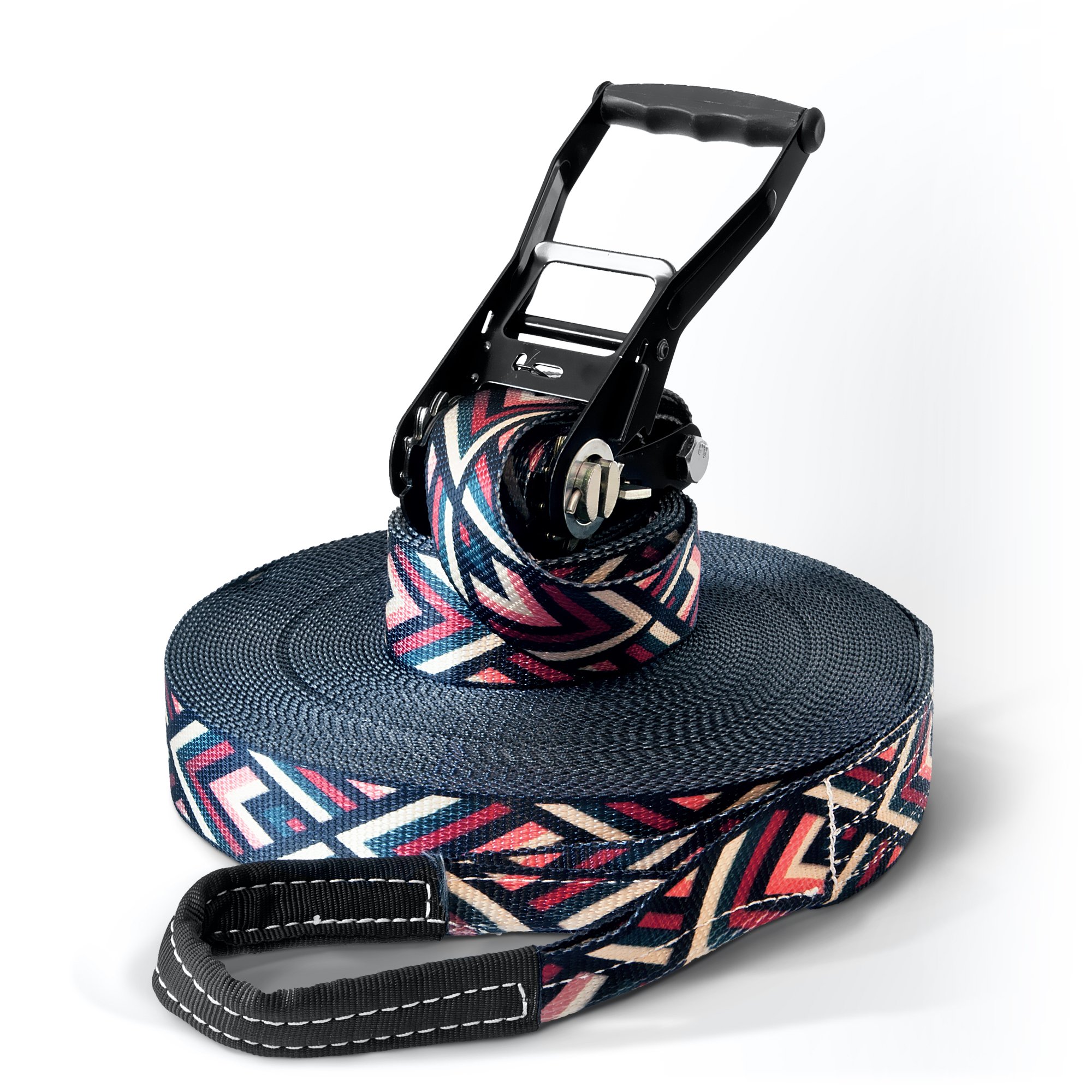 Set Slackline ALPIDEX 15m - Con Protezioni Albero E Cricchetto Per Principianti Ed Esperti