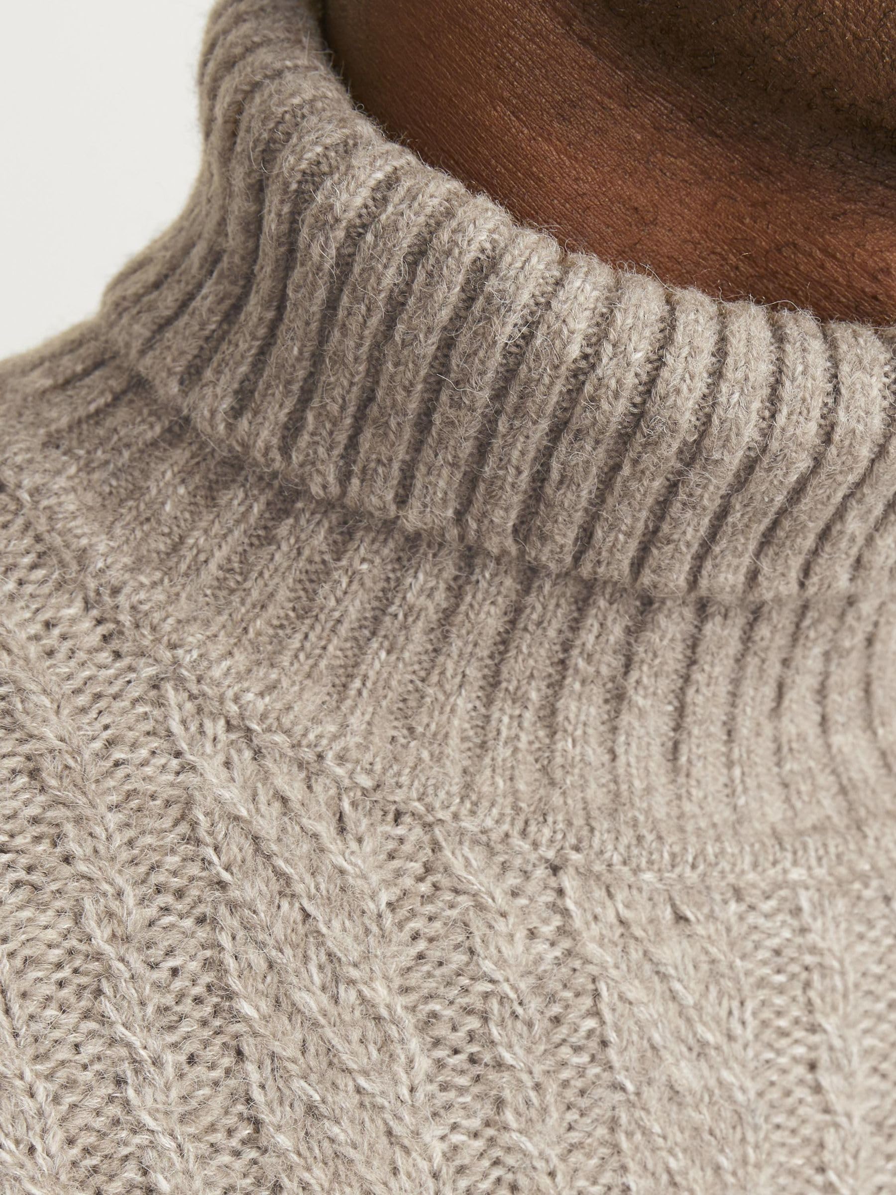 Jack & Jones Jprblatrent Knit Cable Roll Neck BF Maglione Lavorato a Maglia Uomo (Pacco da 1)