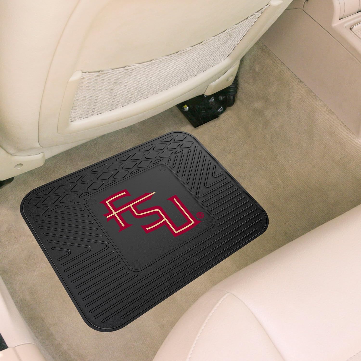 FANMATS NCAA Florida State University Seminoles Vinyl Utility Mat, Black, 14"x17"