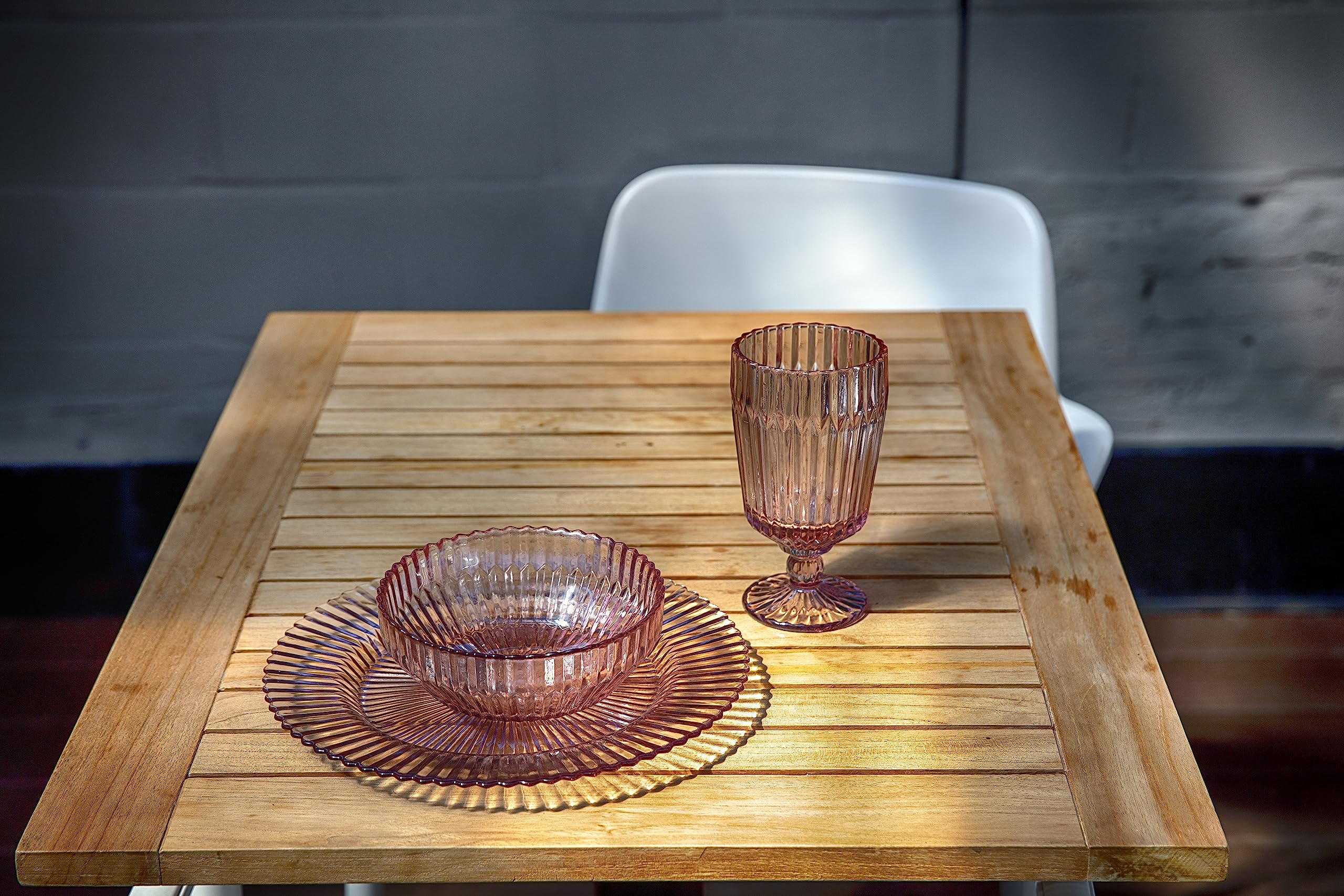 Fortessa Archie Pink Goblet Glasses - Set of 6 -4
