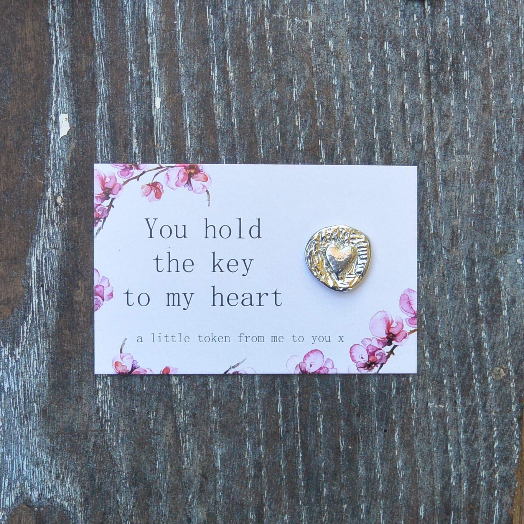 William Sturt - Mini biglietto di auguri con scritta in lingua inglese The Key to My Heart (lingua italiana non garantita