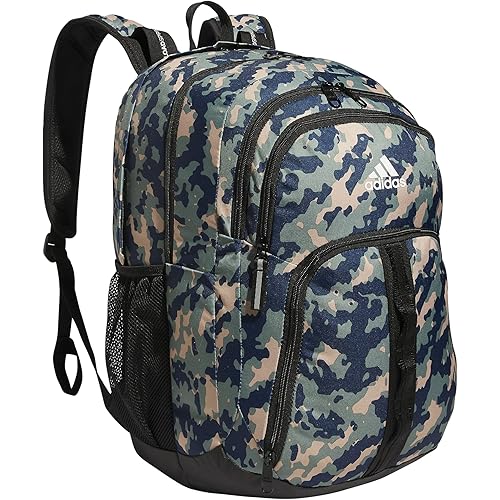 adidas Prime 6 Backpack, Essential Camo Crew Navy-Silver Green/Black, One Size