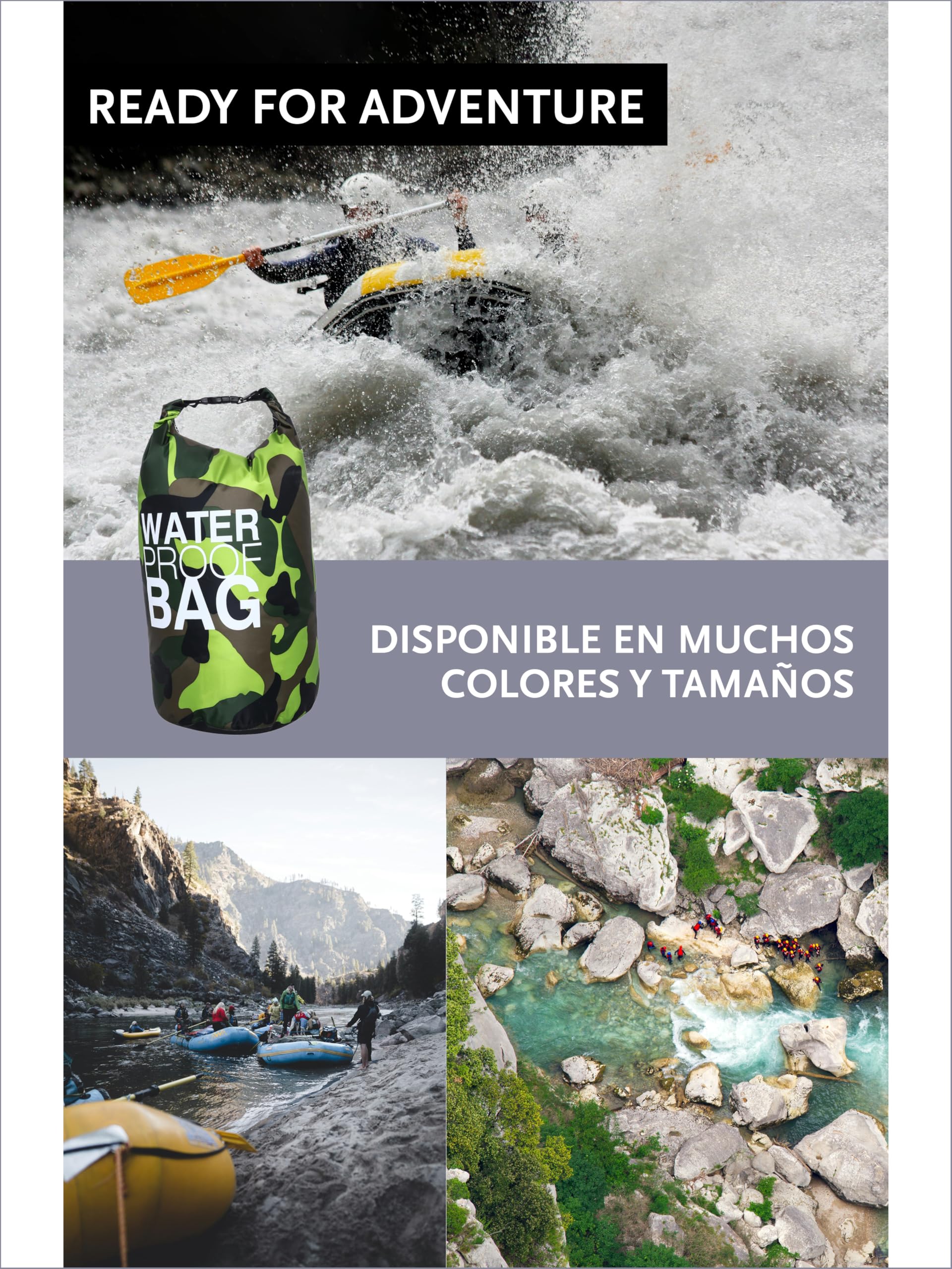 DonDon Dry Bag Bolsa Impermeable 2l, 5l, 10l, 15l, 20l, 30l con Bandolera — view 5