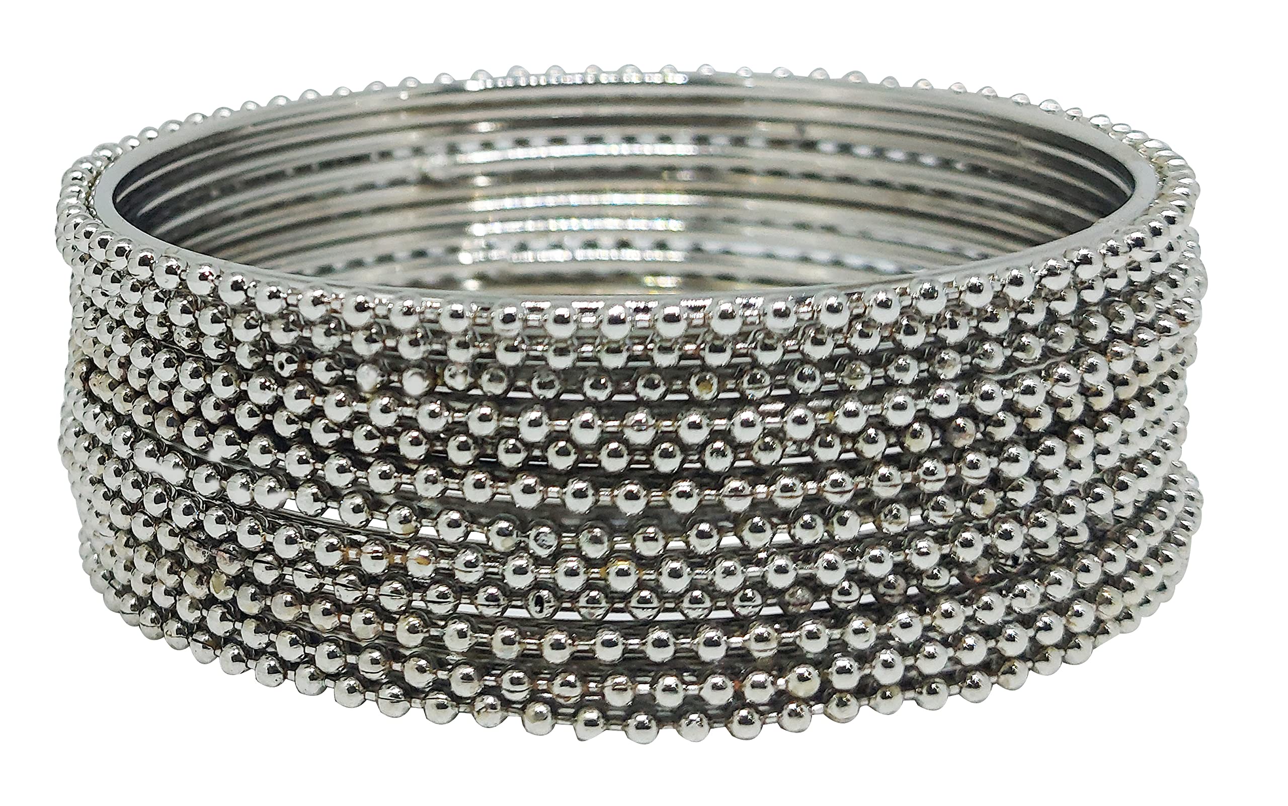 CHRISHAN silver plated metal bangle set for women and girls. (2.6) (B09PWLPRS8) Amazon Price History, Amazon Price Tracker