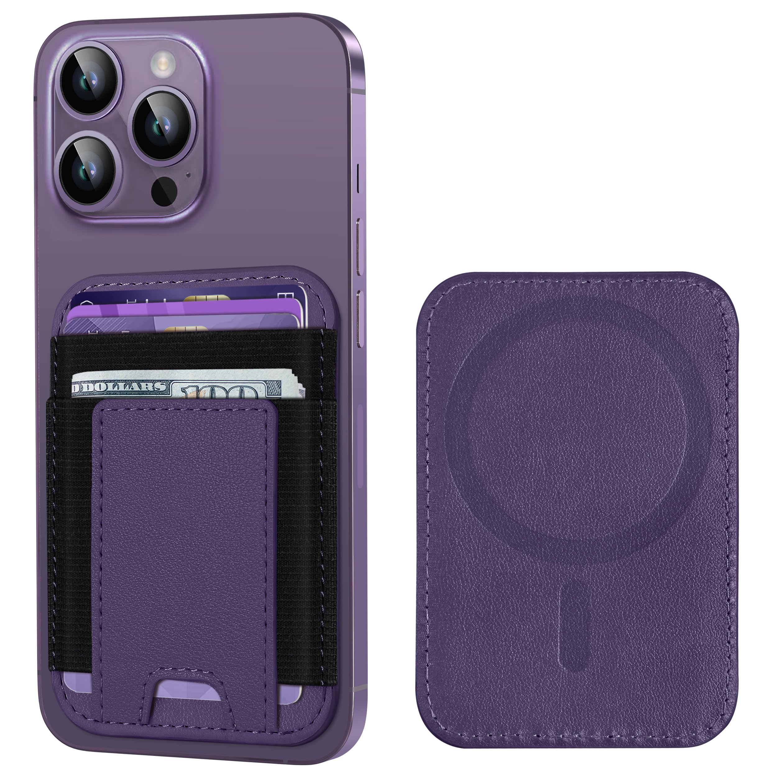 Upgraded for Magsafe Wallet, 7 Card Holder, RFID Blocking, Strongest Magnet