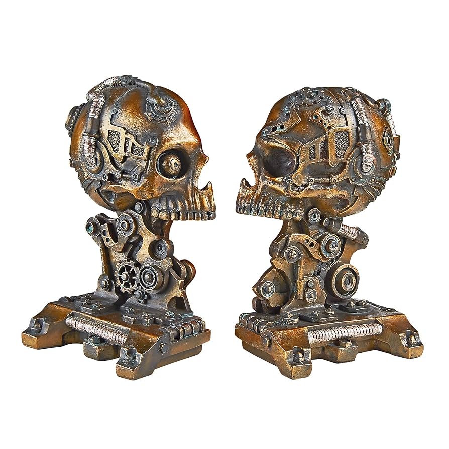 Amazon.com: Design Toscano Cyborg Skeleton Bookend Statue