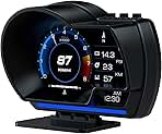 Car HUD Head Up Display P6, OBD+GPS Smart Gauge, Works Great for Most Cars