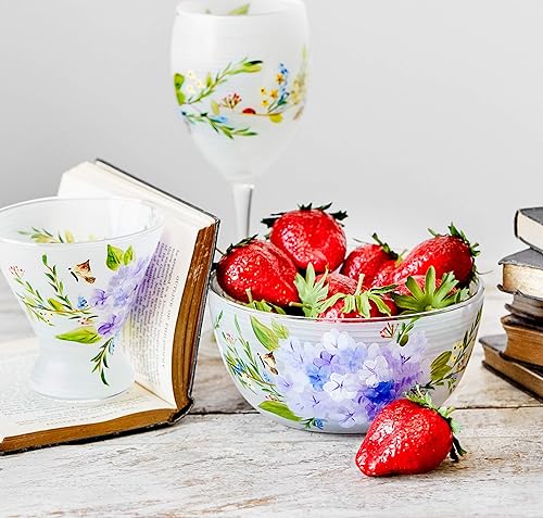 Miniatura 6 de Springtime in Paris Collection - Cristalería única de artistas estadounidenses, 6 pulgadas de diámetro, decoración de mesa de primavera